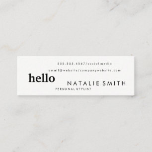 Minitarjeta De Visita Texto mixto