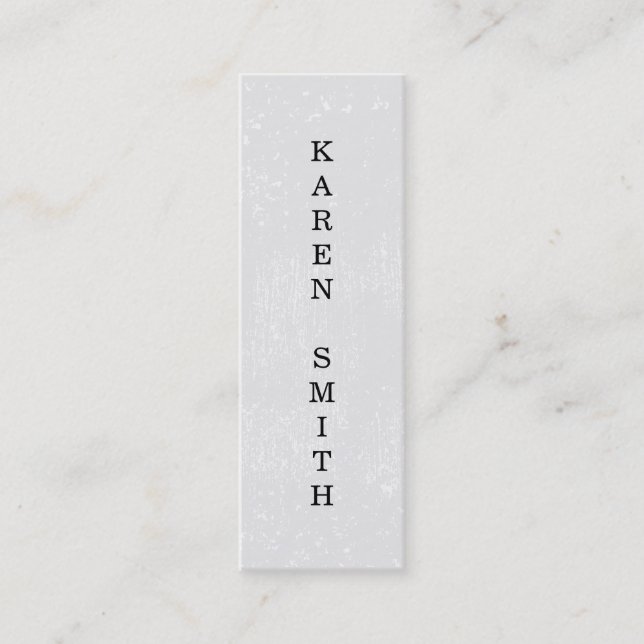 Minitarjeta De Visita Texto vertical Estilo de grifo moderno (Anverso)