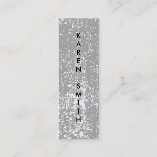 Minitarjeta De Visita Texto vertical Estilo de grifo moderno (Anverso)