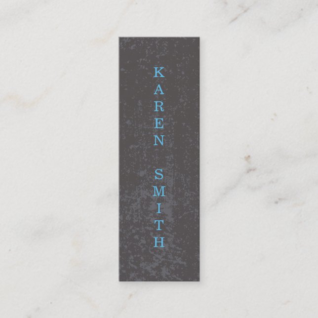 Minitarjeta De Visita Texto vertical Estilo de grifo moderno (Anverso)