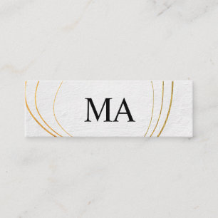 Minitarjeta De Visita Textura blanca del patrón circular contemporáneo