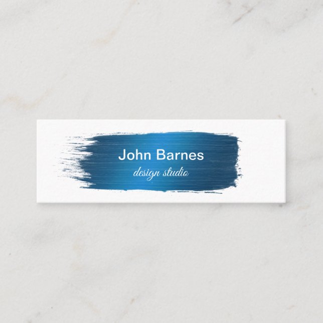 Minitarjeta De Visita Textura de los movimientos del cepillo. Texto (Anverso)