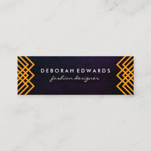 Minitarjeta De Visita Textura de Moda de líneas geométricas de lujo