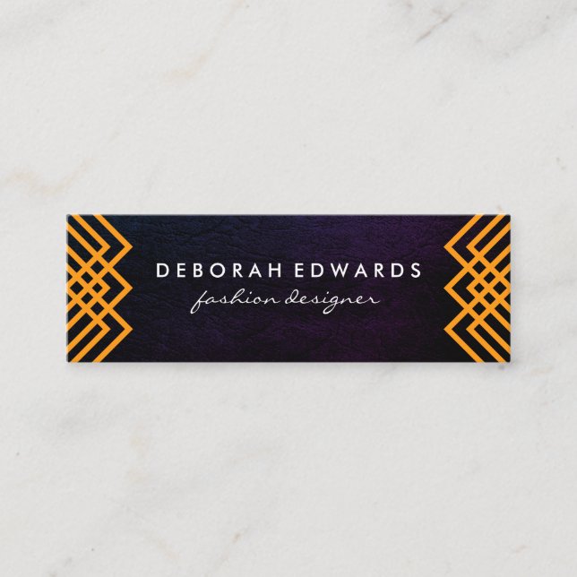 Minitarjeta De Visita Textura de Moda de líneas geométricas de lujo (Anverso)