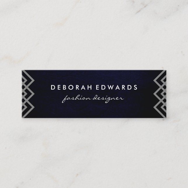 Minitarjeta De Visita Textura de Moda de líneas geométricas de lujo (Anverso)