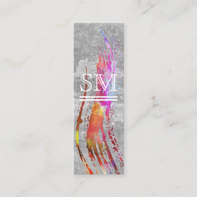 Minitarjeta De Visita Textura de pincel contemporánea (Anverso)