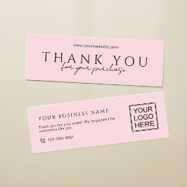 Minitarjeta De Visita Thank You Packaging Inserts for Beauty Items Shop