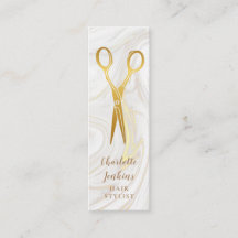 Tijeras de oro de mármol estilista del cabello