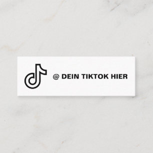 Minitarjeta De Visita Tiktok Visitenkarte Selbst Gestalten Schwarz Weiß
