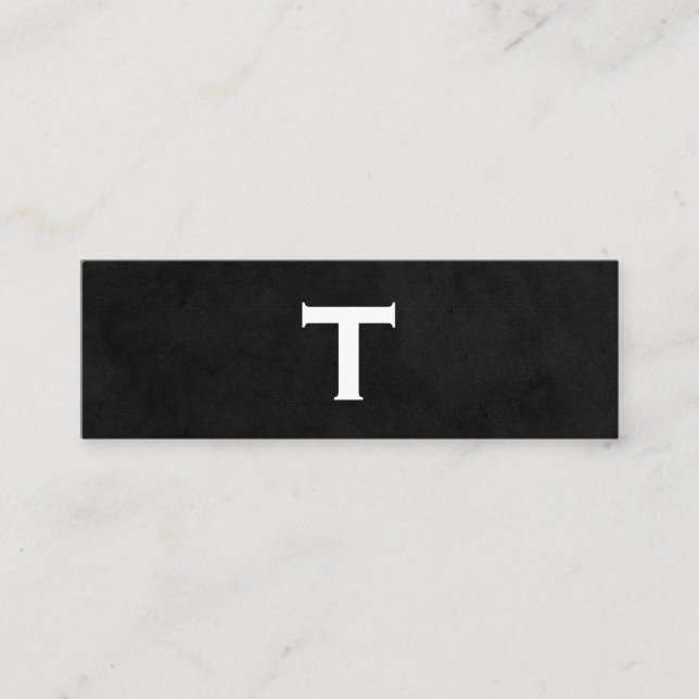 Minitarjeta De Visita Tipo de guión con monograma (Anverso)