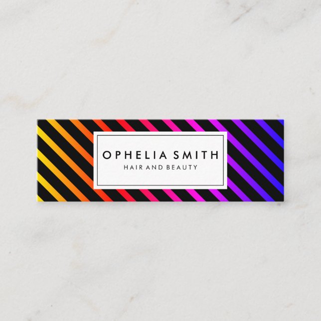 Minitarjeta De Visita Tiras de Moda coloridas (Anverso)