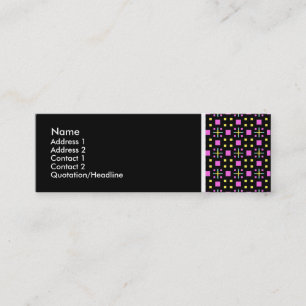 Minitarjeta De Visita Tono de textura - Patrón Terrazzo 011 - Negro