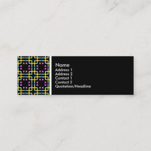 Minitarjeta De Visita Tono de textura - Patrón Terrazzo 012 - Negro