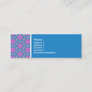 Minitarjeta De Visita Tono de textura - Patrón Terrazzo - Azul