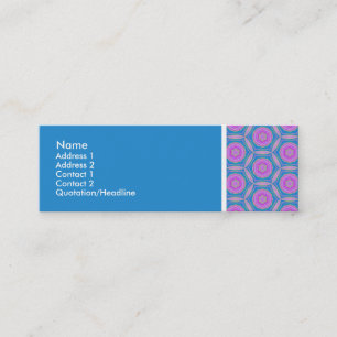 Minitarjeta De Visita Tono de textura - Patrón Terrazzo - Azul