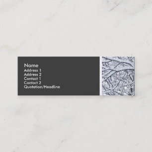 Minitarjeta De Visita Tono de textura - Ramas nevadas