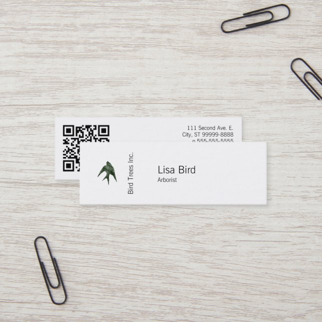 Minitarjeta De Visita Tragar (estilo Letterpress) con código QR (Anverso/Reverso In Situ)