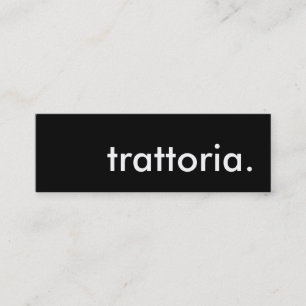 Minitarjeta De Visita trattoria.