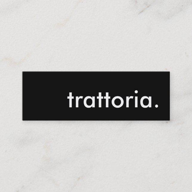 Minitarjeta De Visita trattoria. (Anverso)