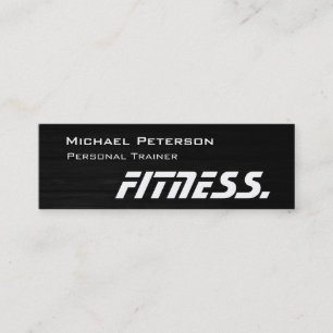 Minitarjeta De Visita Trendy Wood Trainer Fitness Skinny Business Card