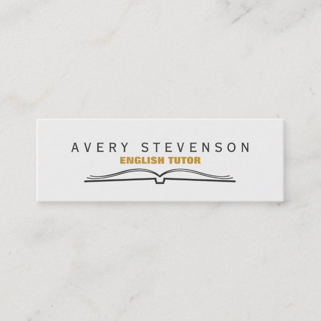 Minitarjeta De Visita Tutor Open Book (Anverso)