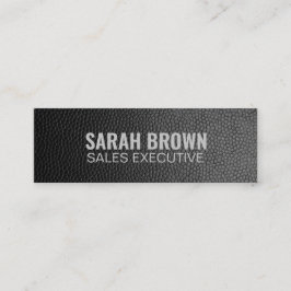 Minitarjeta De Visita Twitter personalizado de "cuero negro"