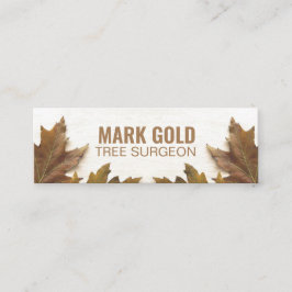 Minitarjeta De Visita Twitter personalizado de "hojas caídas en la mader