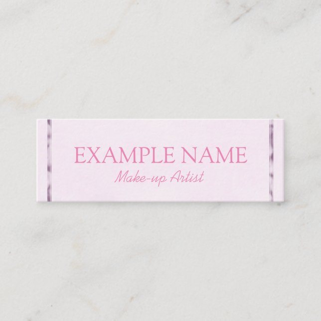 Minitarjeta De Visita Twitter personalizado "Hoja rosa" (Anverso)