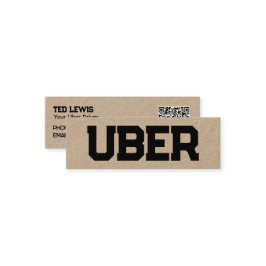 Minitarjeta De Visita Uber Driver QR Kraft