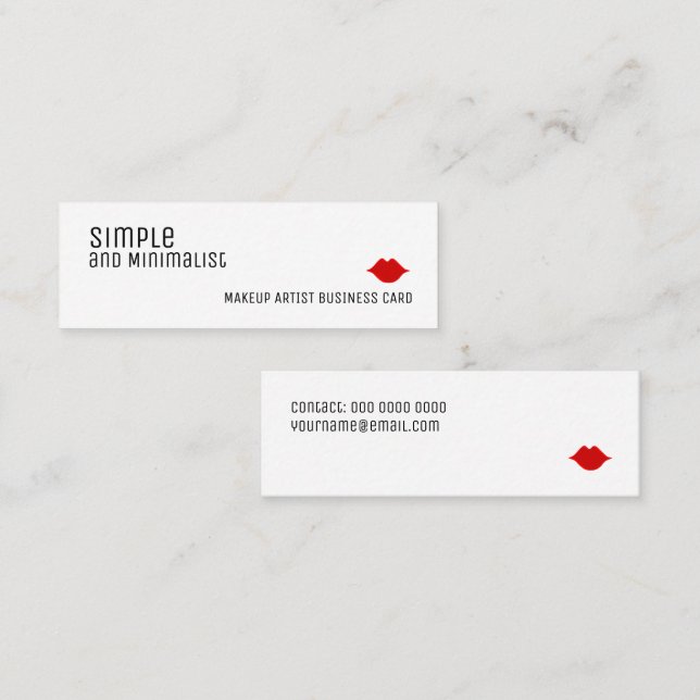 Minitarjeta De Visita un diseño sencillo y minimalista (Anverso / Reverso)