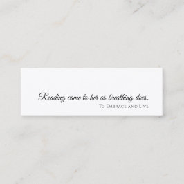 Minitarjeta De Visita Un libro es un sueño | Diseño moderno de marcador 