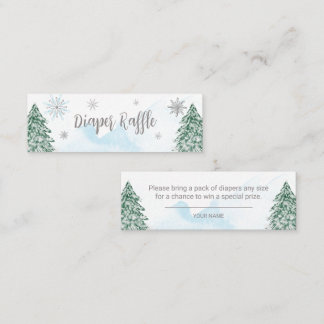 Minitarjeta De Visita Un pequeño copo de nieve Baby Diaper Raffle