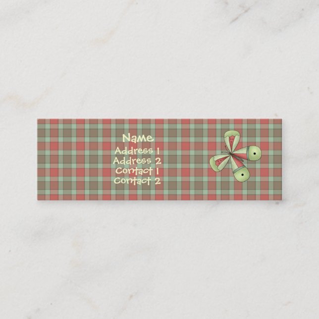 Minitarjeta De Visita Una mariposa Profilecard del jardín del país (Anverso)