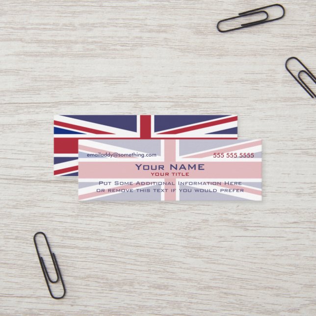 Minitarjeta De Visita Union Jack versión 4 (Anverso/Reverso In Situ)