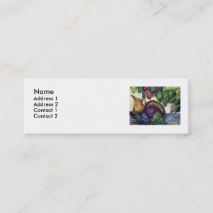 Minitarjeta De Visita Uvas y jarra de cobre amarillo