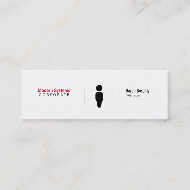 Minitarjeta De Visita Variación de cuadrícula simple (Anverso)