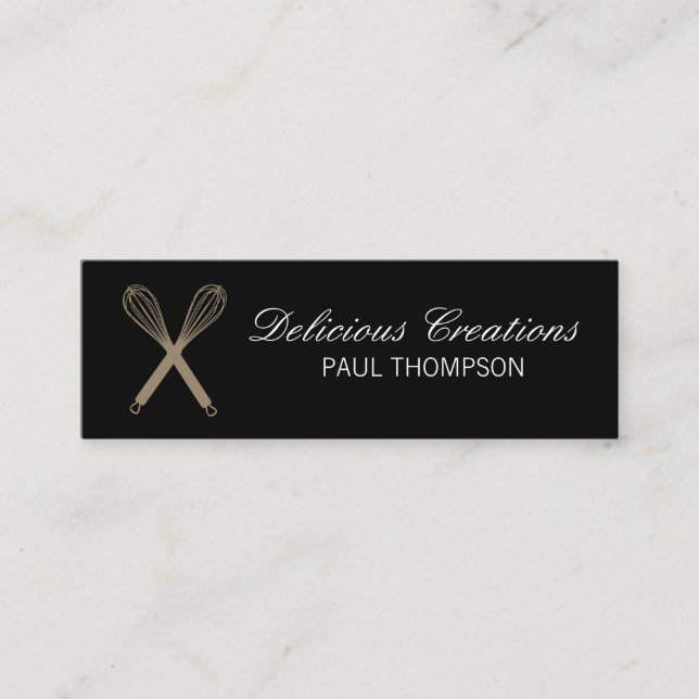 Minitarjeta De Visita Variación de Whisk (magenta) | Maestro culinario (Anverso)