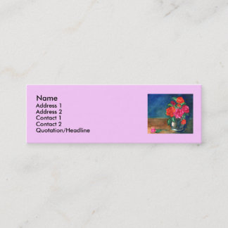 Minitarjeta De Visita Vase con plantilla de flores