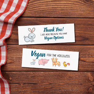 Minitarjeta De Visita Vegan treach restaurant gracias