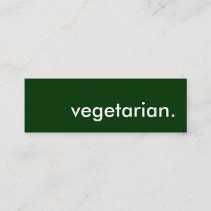 Minitarjeta De Visita vegetariano.