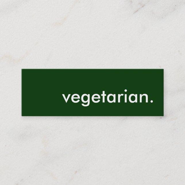 Minitarjeta De Visita vegetariano. (Anverso)