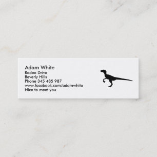 Minitarjeta De Visita Velociraptor del dinosaurio