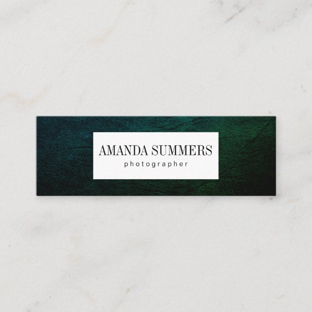 Minitarjeta De Visita Verde de la angustia (Anverso)