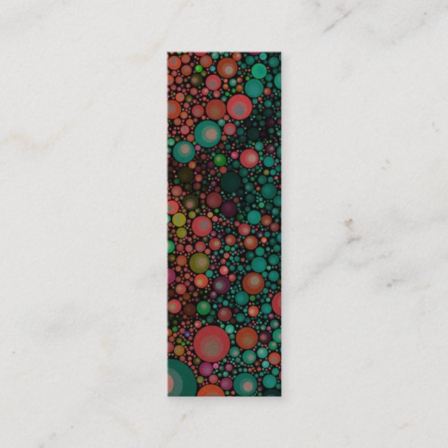 Minitarjeta De Visita Verde el | verde azulado retro geométrico de los (Anverso)