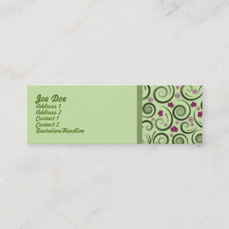 Minitarjeta De Visita Verde elegante