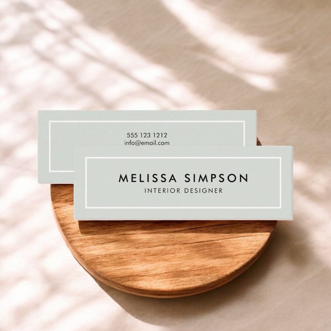 Minitarjeta De Visita Verde jaula moderna minimalista (Subido por el creador)