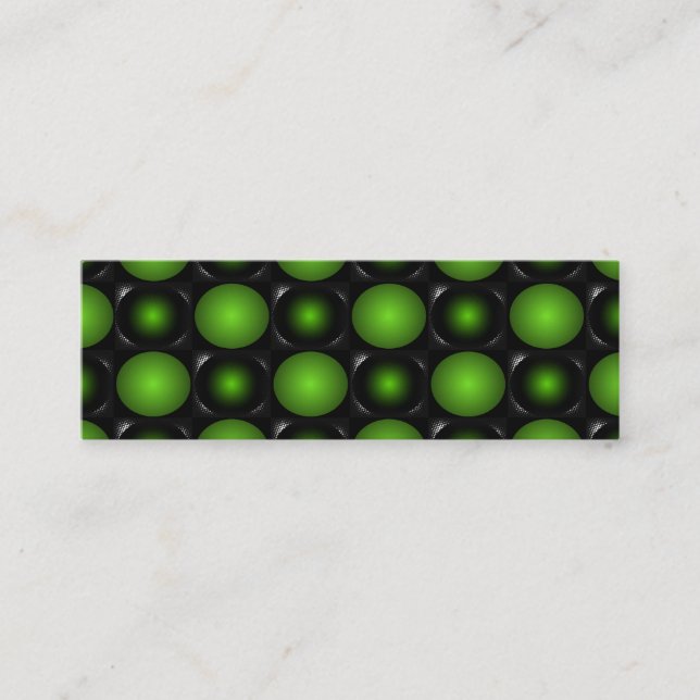 Minitarjeta De Visita Verde verdoso del diseño del tablero de ajedrez 3D (Anverso)