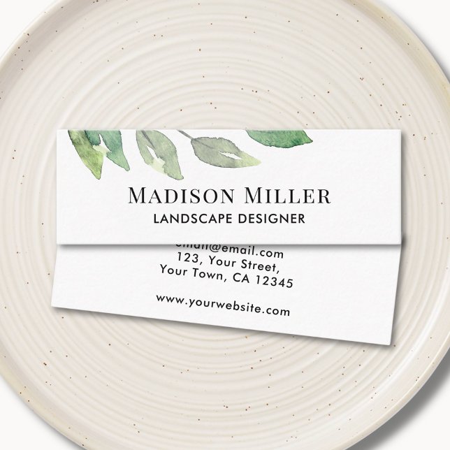 Minitarjeta De Visita Verdor del Diseñador de paisajes (Subido por el creador)