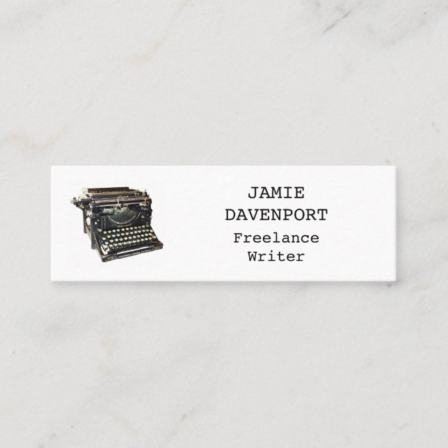 Minitarjeta De Visita Viejo autor del periodista del escritor de la (Anverso)