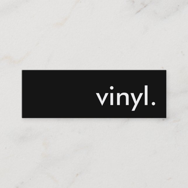 Minitarjeta De Visita vinilo. (Anverso)